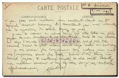 Sainte-Radegonde, perto de Tours — Abadia de Marmoutiers transformada em hospital temporário durante a guerra 1914-1918 — A.B. — Verso