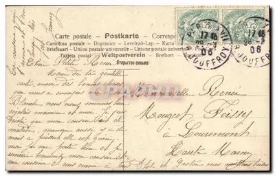 Chica con ramo de flores — paisaje rural — editor GK, n° 3055/2 — Reverso