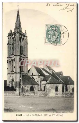 Creil — Igreja de São Médard (séculos XIV e XV) — A. Morel, editor, Creil