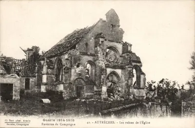 Autrèches — As ruínas da Igreja — Décelle, Compiègne
