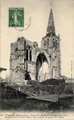 Crépy-en-Valois (Oise) — Ruínas da Igreja de São Tomé (Mon-hist.) — IMP. LIB. CRÉPAUX LA FERTÉ-ALIGRE