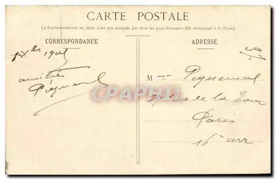 Méru (Oise) — O Hôtel-de-Ville — J. Brard e Bezançon, imp.-edit., Méru — Verso
