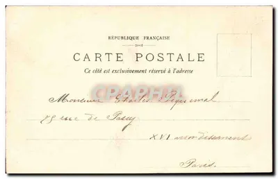 Zamek w Compiègne — Główne wejście — F. D., Compiègne, n°6 — Rewers
