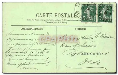 Beauvais — Statua Matki Bożej Żałobnej z XV wieku — LL, nr 65 — Rewers