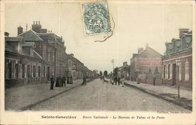 Sainte-Geneviève — Rodovia Nacional — O Escritório de Tabaco e a Postagem — Poilleux, escritório de tabaco