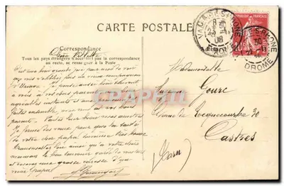 Valence - Plac Republiki i Pomnik Augier — C. Artige syn, wydawca, Aubenas (Ardèche) — nr 3524 — Rewers