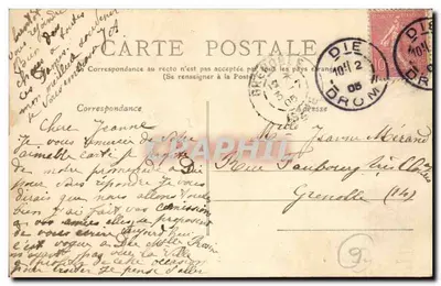 Die (Drôme) — Hotel de Ville — Argod Carras, wydawca, Die — Rewers