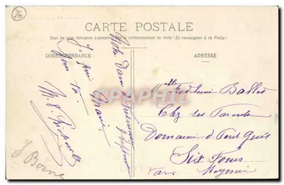 Marsanne (Drôme) — Vale de Fresneau — Capela e Estabelecimento — Livraria F. Baume, Montélimar — Cliché Lang Fils — Verso