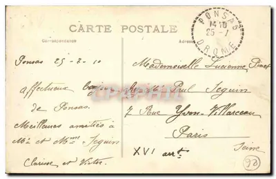 Ponsas (Drôme) — Widok ogólny — Wydawca: Erienn & del T. — Rewers