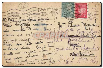 Saint-Bonnet-de-Valclérieux — Widok Ogólny — Cinq — Rewers