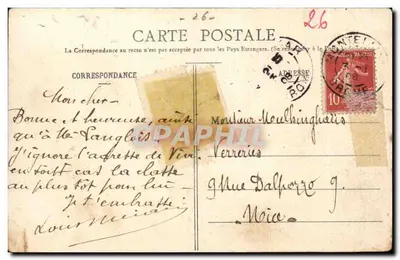 SAUZET (Drôme) - Vista geral — Papelaria Chapon, Moulins-lès-Montélimar — Verso