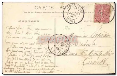 Donzere Bilhete postal antigo Vista geral — Verso
