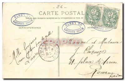 Floresta de Lente (Drôme) — Estrada de Combe-Laval — Casa Florestal de Lente, n°49 — Verso