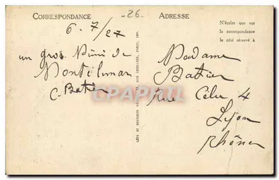 Montélimar — A Prefeitura — Fontaine — Editor Lévy e Neurdein — Verso