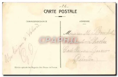 Valence - Aleja Gambetta i most — Wydanie specjalne sklepu Aux Dames de France — Rewers