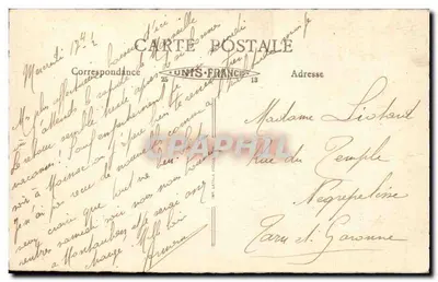Valence (Drôme) - Fontana Monumentale e Boulevard Bancel — G. P. F. — n°110 — Verso