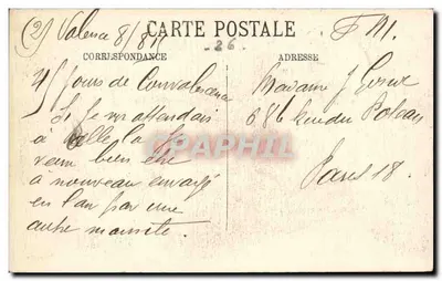 Valence — Widok z belvederu Parku Jouvet — LL. SELECTA — Rewers