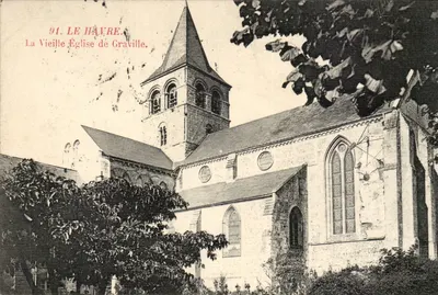 A Velha Igreja de Graville — Le Havre — Editor desconhecido, n° 91
