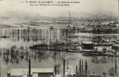 Rouen — A Cheia do Sena (27 Janeiro 1910) — C.V. 10