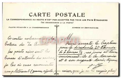 Rouen — A Cheia do rio Sena (30 de Janeiro de 1910) — O Quai da Bolsa — C.V. 21 — Verso