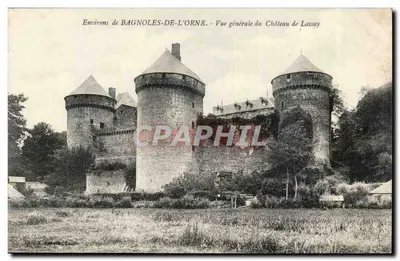 Arredores de BAGNOLES-DE-L'ORNE — Vista geral do Castelo de Lassay — Editor J. Darras, Lille
