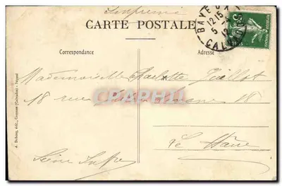 Bayeux — Uitzicht op de kathedraal, genomen vanaf het oude bisdom — A. + D. — Achterkant