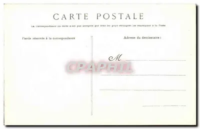 Saint-Pol-de-Léon — Vista general tomada desde la Estación — Quimper, edición Villard — Reverso