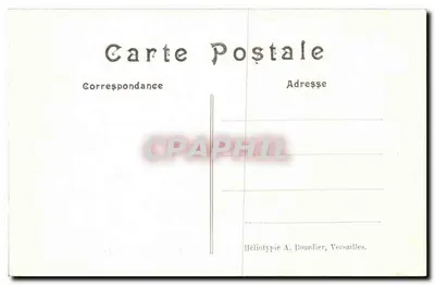 Park Zamku CHANTILLY — Wielka aleja — Héliotypie A. Bourdier, Versailles — Rewers
