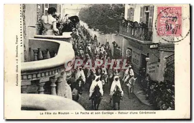 La Fête du Mouton — Le Pacha et son Cortège — Retour d'une Cérémonie — S. Beaumont, Tanger