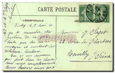 Vichy — Perspective de l'Établissement Thermal — LL. — Verso