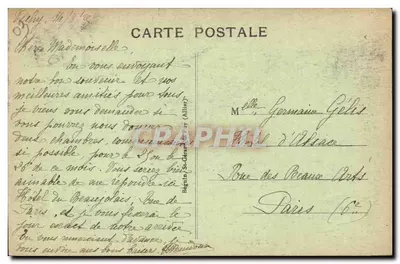 Vichy - La Puerta y los Pasillos cubiertos del Parque — Ideal, n° 356 — Reverso