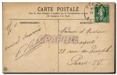 Vichy — A Terrasse do Casino — G.D. — Verso