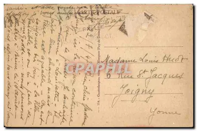 Vichy - Place Victor-Hugo et Rue du Maréchal-Foch — éditeur Guérin, n°114 — Verso