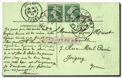 Vichy — Wnętrze Katedry Świętego Ludwika — P. Brun fils, Vichy — Rewers