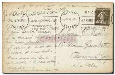 Vichy - Monument Gilbert — wydawca Vichy, n° 98 — Rewers