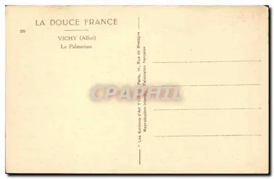 O Palmarium — Vichy (Allier) — Les Éditions d'Art Yvor — Verso