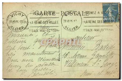 Vichy — Pawiak źródła Célestins — Ideal — Rewers