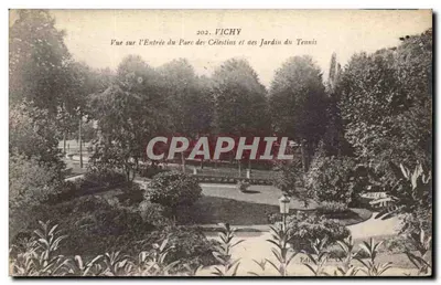 Vichy — Vista da Entrada do Parque dos Célestins e dos Jardins do Tênis — Edição L. O.