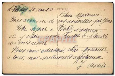 Vichy — Pałac Pani de Sévigné — G.d'C, wydawca 43 — Rewers