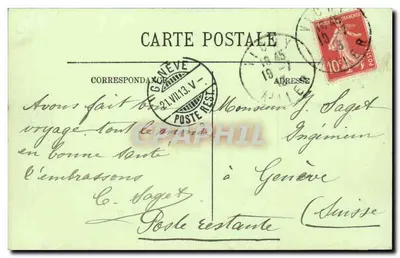 Vichy — Ponte de Rochers no Parque dos Célestins — LL. n° 137 — Verso