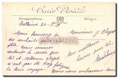 Vichy — Most nad rzeką Allier — LL, nr 114 — Rewers