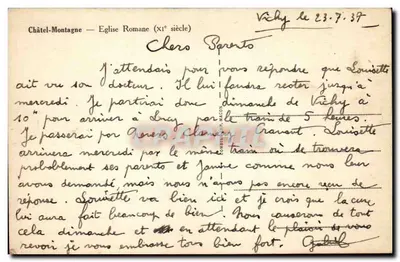 Châtel-Montagne — Igreja Romana (século XI) — Corbier & Macon — Verso