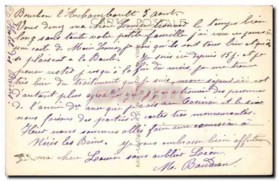Bourbon-l'Archambault — O Estabelecimento Termal e o Cassino — Editor La Cigale, n° 2072 — Verso