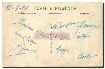 Praia do Casino e do Grand Hôtel — Paramé — Editor Guérin-Saint-Malo (n° 4740) — Verso