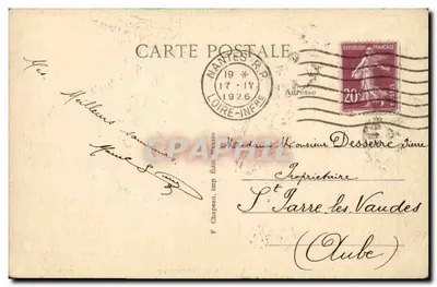 Nantes — Passage Pommeraye — editor F. Chapeau, n° 77* milie — Reverso