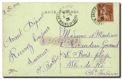 NANTES - El Muelle de la Fosse visto desde el Transbordador — Tarjeta postal n°8 — Reverso