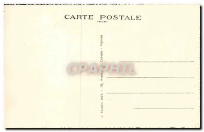 Castelo-Bougon - Nantes — Avião de turismo levantando voo — J. Nuzais, editor - 18, Avenida do Coteau - Nantes — Verso