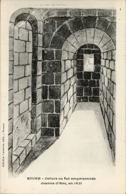 Rouen — Komnata, w której została aresztowana Janeczka z Dom Pięciu Rzędów, w 1431 — Antoine Lazarus, wyd. - Rouen