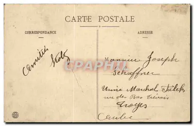 Le Havre — Os Transatlânticos Rochambeau e France no seu Departo — Editor H. Mout — Verso
