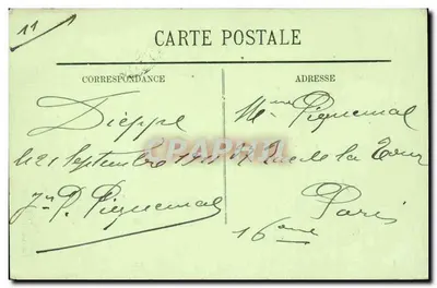 Około Dieppe — Pałac Ango — Wejście — LL. — Rewers